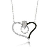 Supertrend Gümüş Kalpli Tek Taş Kadın Kolye