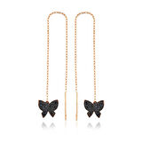 Supertrend Gümüş Kelebek Zincir Küpe