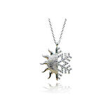 Supertrend Gümüş Güneş Kartanesi Kadın Kolye