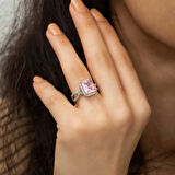 Supertrend Gümüş Pembe Baget Kadın Yüzük