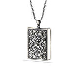 Supertrend Gümüş İçi Açılabilen Allah Yazılı Muskalık Kolye