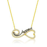 Supertrend Gümüş Kalpli Sonsuzluk Annem Kolye