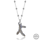 Supertrend Swa Crystal Taşlı Top Zincir Mercan Gümüş Kadın Kolye