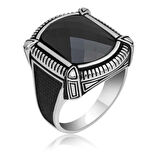 Supertrend Gümüş Siyah Zirkon Taşlı Erkek Yüzük