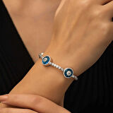 Supertrend ​​gümüş Camgöz Üçlü Suyolu Nazar Bileklik