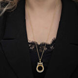 Supertrend Gümüş Gold Kaplama Çeyrek Altın Takılabilen Kadın Kolye