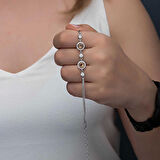 Supertrend ​gümüş Yuvarlak Zultanit Taşlı Kadın Bileklik