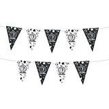 Champion Siyah Beyaz Üçgen Flama Süsleme Seti