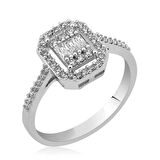 Supertrend Gümüş Baget Kesim Kadın Yüzük