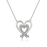 Supertrend ​gümüş İki Kalp Kadın Kolye