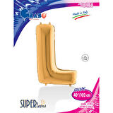 L Harf Supertrend Altın Folyo Balon 40"