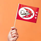 Ata Büyük Boy Çıtalı Bayrak 40'lı