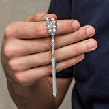 Supertrend Gümüş Yuvarlak Erkek Tesbih