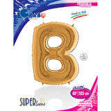 B Harf Supertrend Altın Folyo Balon 40"
