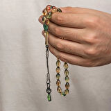 Supertrend Gümüş 1000 Ayar Kazaz Püsküllü Sıkma Kehribar Tesbih