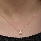 Supertrend Gümüş Rose Minimal Kar Tanesi Kadın Kolye