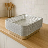 Alüminyum Kap 3250 gr Dikdörtgen Tepsi 50li