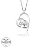 Supertrend ' Taşlı Gümüş Kalp Kadın Kolye
