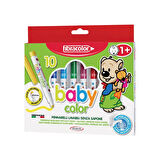 Supertrend Baby Color 1+ Yaş Bebekler İçin Keçeli Kalem 10 Renk