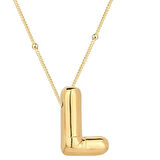 Supertrend Gümüş Gold Balon L Harfi Kadın Kolye