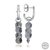 Supertrend Swa Crystal Taşlı Gümüş Salkım Sallantılı Çivili Kadın Küpe