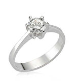 Supertrend Gümüş Tek Taş Kadın Yüzük