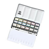 Supertrend Horadam Aquarell Taş Tablet Sulu Boya Seti Tam Tablet 18 Renk Metal Kutu