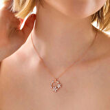 Supertrend Gümüş Rose Beyaz Çiçek Kadın Kolye