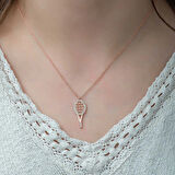 Supertrend Gümüş Rose Tenis Raketi Kadın Kolye