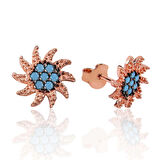 Supertrend Gümüş Güneş Çivili Küpe