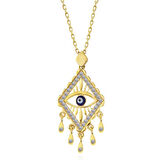 Supertrend Gümüş Gold Nazarlı Göz Kadın Kolye