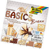 Supertrend Origami Kağıdı 15x15 cm. 5 Desen 50 Yaprak Basic Kahve