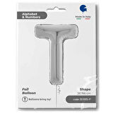 T Harf Supertrend Gümüş Folyo Balon 26"