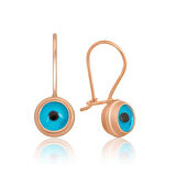 Supertrend Gümüş Göz Sallantılı Rose Nazar Küpe