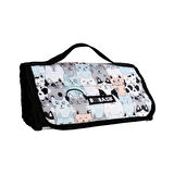 Supertrend 4 Bölümlü Kalem Çantası / Kalemlik / Kalem Kutusu KEDİLER