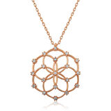 Supertrend Gümüş Rose Yaşam Çiçeği Kolye