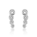 Supertrend Gümüş 4 Taş Kadın Küpe