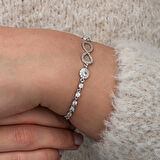 Supertrend Gümüş Zirkon Taşlı Sonsuzluk Kadın Bileklik