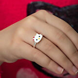 Supertrend Gümüş Kedi Çocuk Kız Yüzük