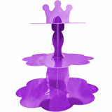 Metalik Mor Cupcake Standı