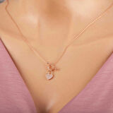 Supertrend Gümüş Rose Sallantılı Kalp Kadın Kolye