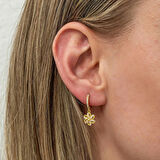 Supertrend ​gümüş Sallantılı Gold Çiçek Kadın Küpe