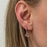 Supertrend Gümüş Sallantılı Rose Kuğu Kadın Küpe