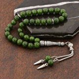 Supertrend ​doğaltaş Metal Püsküllü Yeşil Yeşim Taşı Tesbih