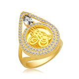 Supertrend Gümüş Gold Tuğralı Kadın Yüzük