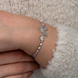 Supertrend Gümüş Zirkon Taşlı Kelebek Kadın Bileklik