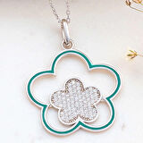 Supertrend ​gümüş Çiçek Desenli Kadın Kolye