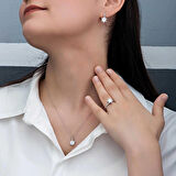 Supertrend ​gümüş Çiçek Desenli Kadın Set