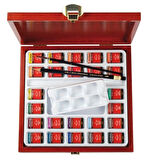 Supertrend Mondeluz Supertrendter Class Taş Tablet Sulu Boya Seti 24 Renk Ahşap Kutu