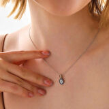 Supertrend Gümüş Oval Nazar Kadın Kolye